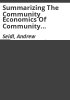 Summarizing_the_community_economics_of_community_forestry