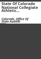 State_of_Colorado_National_Collegiate_Athletic_Association_financial_data_compilation_report__fiscal_year_2013