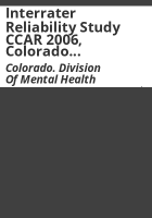 Interrater_reliability_study_CCAR_2006__Colorado_Division_of_Mental_Health