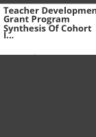 Teacher_development_grant_program_synthesis_of_cohort_I_data