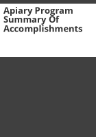 Apiary_program_summary_of_accomplishments