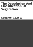 The_description_and_classification_of_vegetation