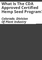 What_is_the_CDA_approved_certified_hemp_seed_program_