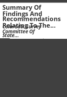 Summary_of_findings_and_recommendations_relating_to_the_executive_branch_of_the_state_government_of_Colorado_as_submitted_to_the_Survey_Committee_of_State_Affairs_by_its_staff
