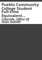 Pueblo_Community_College_student_full-time_equivalent_enrollments__performance_audit__December_2000