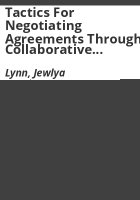 Tactics_for_negotiating_agreements_through_collaborative_decision-making_processes