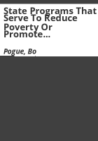 State_programs_that_serve_to_reduce_poverty_or_promote_economic_opportunity