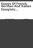 Essays_of_French__German_and_Italian_essayists