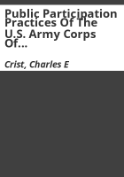 Public_participation_practices_of_the_U_S__Army_Corps_of_Engineers