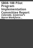 SB08-188_Pilot_Program_Implementation_Committee_report