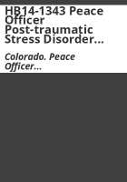 HB14-1343_Peace_Officer_Post-traumatic_Stress_Disorder_Task_Force_report