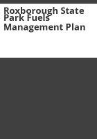 Roxborough_State_Park_fuels_management_plan