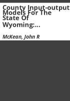County_input-output_models_for_the_state_of_Wyoming