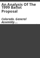 An_analysis_of_the_1999_ballot_proposal