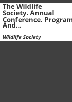 The_Wildlife_Society__Annual_conference__Program_and_abstracts